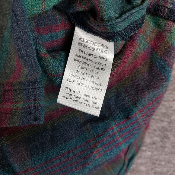 TOAD & CO WOMENS GREEN BLUE PLAID REFORM FLANNEL BUTTON UP SHIRT SIZE XS - Picture 5 of 8